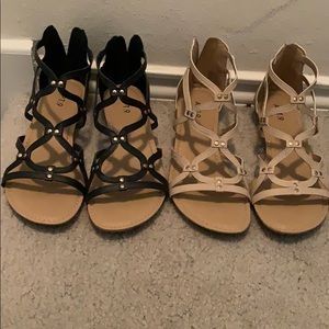 Black and Gold Sandals